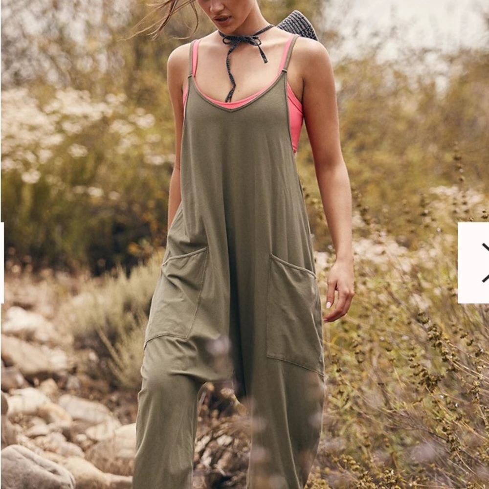 Free People Hot Shot Onesie Size M in Color Sea Grass